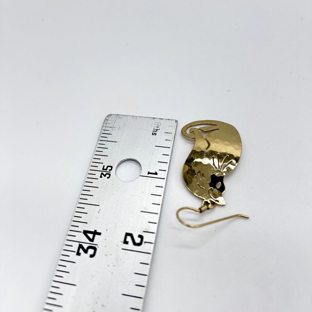 Wild Bryde Cat Earrings Gold Tone Boho Figural Dangle Animal Jewelry Kitten - Picture 6 of 6